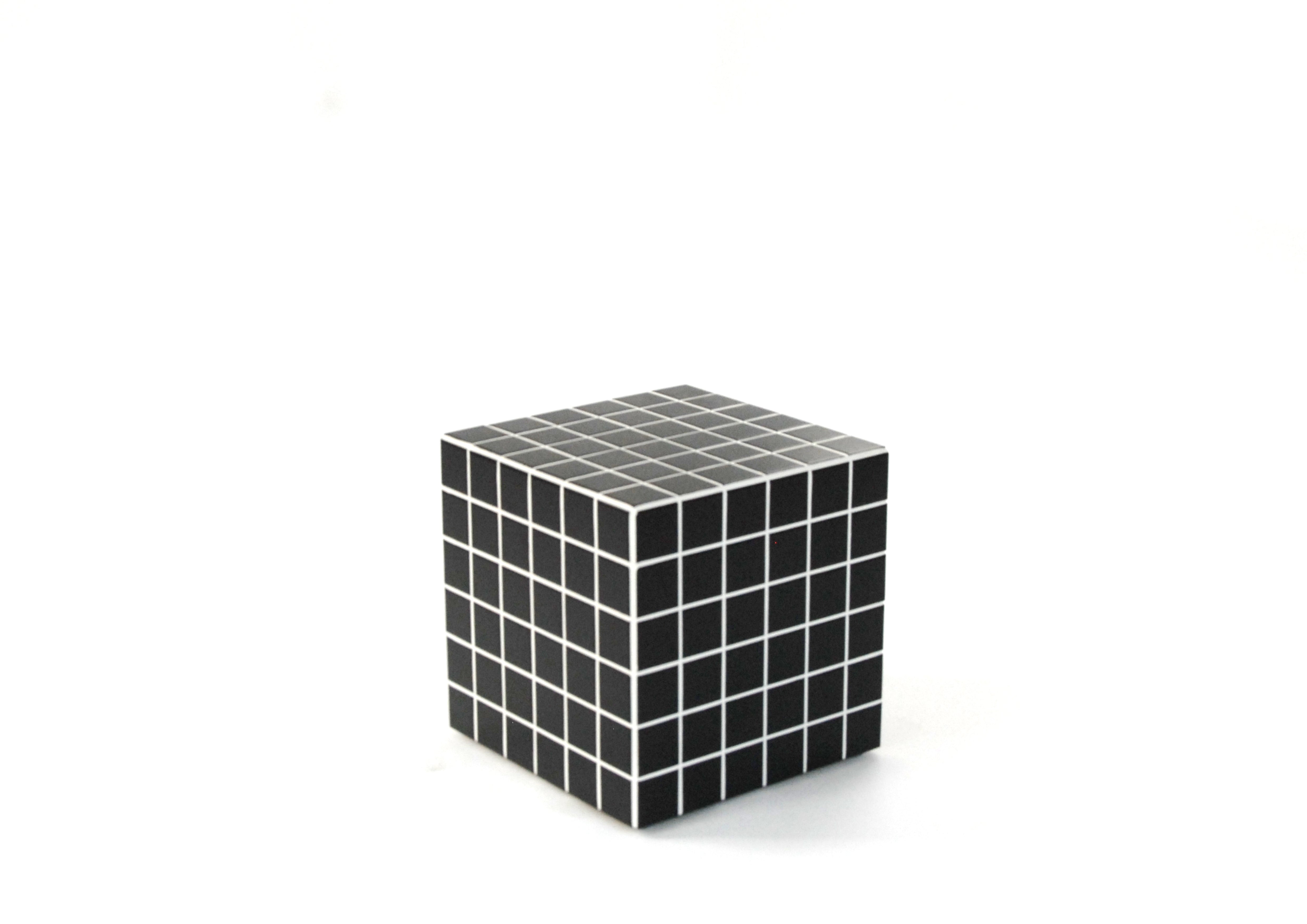 cube 30 - black x white grout